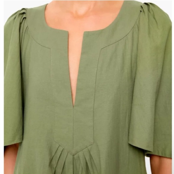Tuckernuck x Pomander Place | Olive Green Finley Flutter Sleeve Dress XS Classic - Picture 3 of 15
